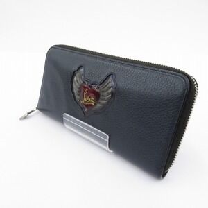 Christian Louboutin PANETTONE MEXILOUBI Long Wallet Navy Blue